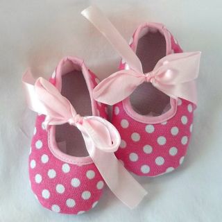 Just Girls Pink Polka Dot Crib Shoes  ™ Shopping   The