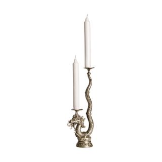 Dragon Antique Silvered Candle Holder   17404356  