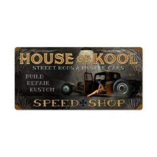 Past Time Signs RB072 House Of Kool Automotive Vintage Metal Sign
