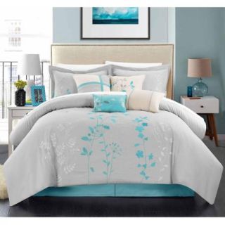 Chic Home Fortuno 12 Piece Embroidery Bedding Comforter Set