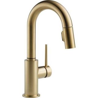 Delta Trinsic Single Handle Pull Down Sprayer Bar Faucet in Champagne Bronze 9959 CZ DST