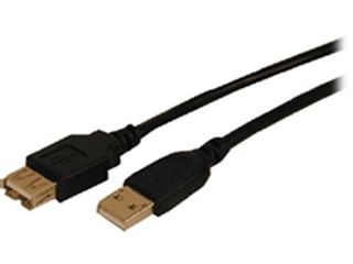 Comprehensive USB2 AA MF 10ST 10 ft. Black USB 2.0 A Male to A Female Cable