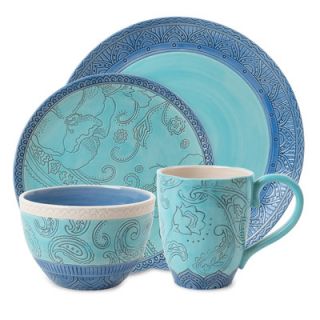 Paisley Park 4 Piece Dinnerware Set by Fitz and Floyd