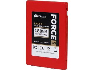 Refurbished Manufacturer Recertified Corsair Force Series GS 2.5" 180GB SATA III Internal Solid State Drive (SSD) CSSD F180GBGS/RF2