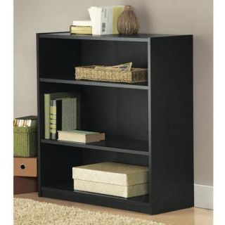 Mainstays 3 Shelf Wood Bookcase, Multiple Colors
