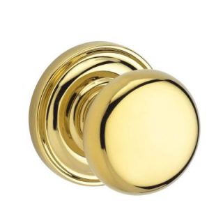 Baldwin Reserve Round Lifetime Polished Brass Privacy Knob with Traditional Round Rose PV.ROU.TRR.003