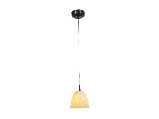 Access Lighting Tungsten LED Pendant with Fire Glass   1 Light Bronze Finish w/ Amber Marble Glass
