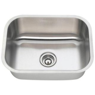 Polaris Sinks Undermount Stainless Steel 23 in. Single Bowl Kitchen Sink P8132 16