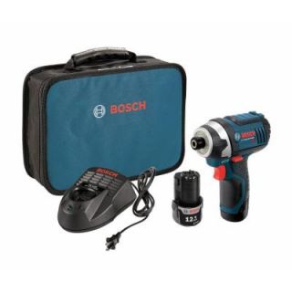 Bosch 12 Volt MAX Lithium Ion 1/4 in. Cordless Impact Driver Kit with (2) 2.0Ah Batteries PS41 2A