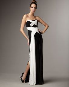 Notte by Marchesa Crisscross Contrast Gown