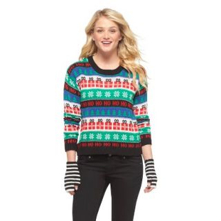 Present Holiday Sweater w/ Fingerless Mittens Multi