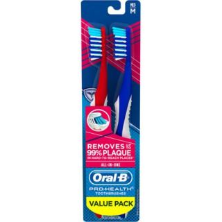 Oral B Pro Health All In One 40 Medium Toothbrush, 2 count