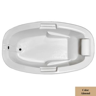 Laurel Mountain York Almond Acrylic Oval Drop In Bathtub with Reversible Drain (Common 42 in x 72 in; Actual 23 in x 41.5 in x 72 in)