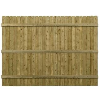 Barrette 6 ft. H x 8 ft. W Pressure Treated Pine 4 in. Dog Ear Fence Panel 73000473