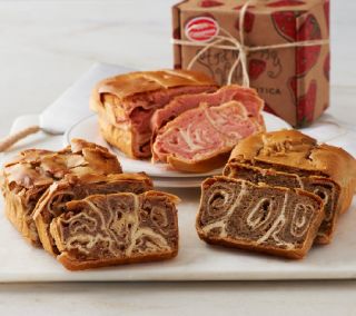 Strawberry Hill (3) 1 lb. Swirled Holiday Breads with Gift Boxes —