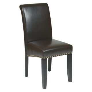 Office Star Parsons Chair with Nailheads   Espresso