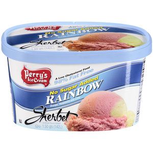 Perry's Ice Cream No Sugar Added Sherbet Rainbow Ice Cream, 1.5 qt