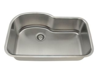 MR Direct 346 Offset Single Bowl Stainless Steel Sink