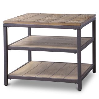 Christopher Knight Home Ronan Wood Rustic Metal End Table
