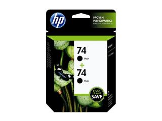 HP 74 2 pack Black Inkjet Print Cartridges (CZ069FN)