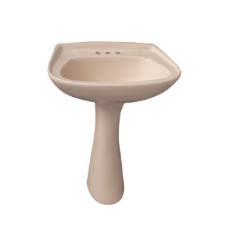 Barclay Hartford 34.12 in H Bisque Vitreous China Pedestal Sink