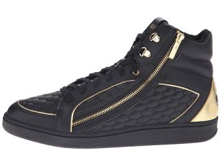 Just Cavalli Quilted Nappa Metallic Leather High Top Black