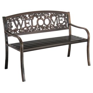 Leigh Country Welcome 50.5 in. Aluminum Bench   Outdoor Benches