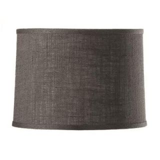 Home Decorators Collection Drum Large 18 in. Diameter Charcoal Burlap Shade DISCONTINUED 1335810270