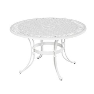 Home Styles Biscayne 48 in. White Round Patio Dining Table 5552 32