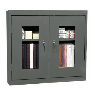 Sandusky 30 in. H x 36 in. W x 12 in. D Clear View Wall Cabinet in Charcoal WA2V361230 02
