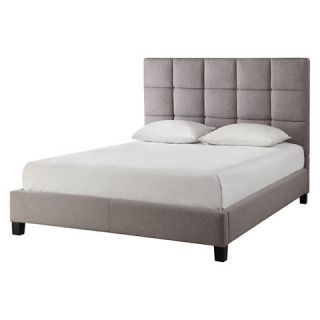 Garvey Upholstered Bed   Grey Linen (Queen)