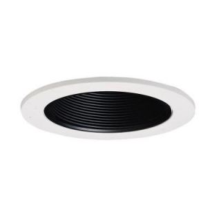 Halo 4 in. Black Recessed Lighting with Coilex Baffle and White Trim 993P
