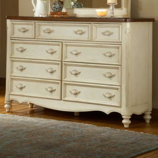 American Woodcrafters Chateau Triple 9 Drawer Dresser