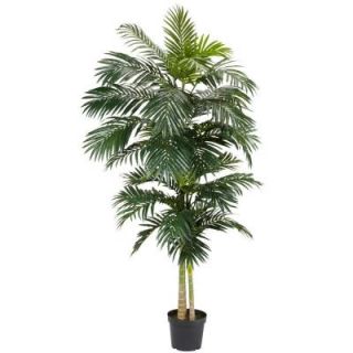 Nearly Natural 8 ft. Green Golden Cane Palm Silk Tree 5326