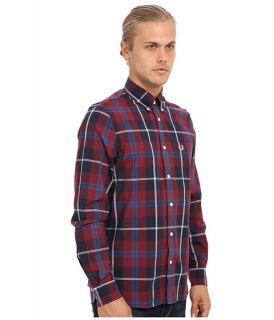 fred perry large mod check shirt dark carbon