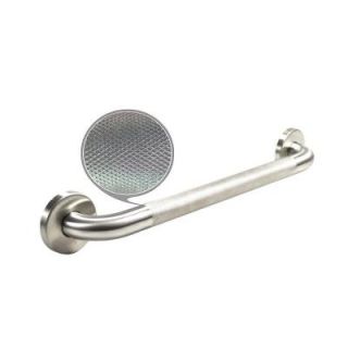 WingIts Premium Series 18 in. x 1.25 in. Diamond Knurled Grab Bar in Satin Stainless Steel (21 in. Overall Length) WGB5SSKN18