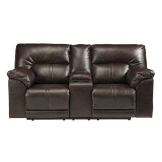 Signature Design by Ashley Double Reclining Console Loveseat