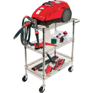 AmeriVap Vapor Blitz I Commercial Steam Cleaner with Chrome Cart, Model# VB-IB  Cleaning Machines
