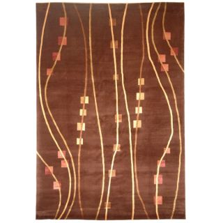 Safavieh Hand knotted Tibetan Chocolate Wool/ Silk Rug (9 x 12)