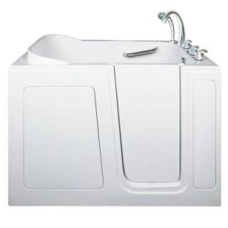 Ella Short 4 ft. x 28 in. Walk In Air and Hydrotherapy Massage Bathtub in White with Right Drain/Door 284804R
