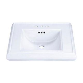KOHLER Memoirs 24 in. Ceramic Pedestal Sink Basin in White with Overflow Drain K 2239 4 0