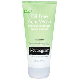 Neutrogena Redness Soothing Cream Cleanser Oil Free Acne Wash   6 Fl Oz