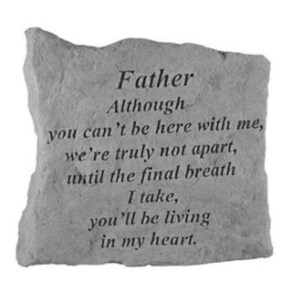 Although You Can't Be Here Memorial Stone With Personalized Header