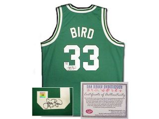 Larry Bird Boston Celtics NBA Hand Signed Authentic Style Away Green Basketball Jersey