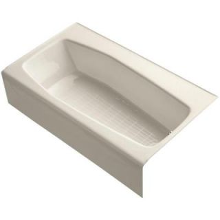 KOHLER Villager 5 ft. Right Drain Soaking Tub in Almond K 714 47