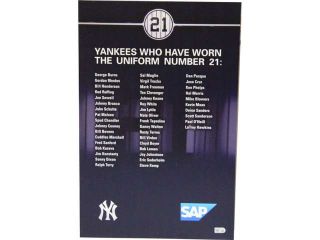 New York Yankees Number Player History Sign From Yankee Stadium (#21) (EK399828)