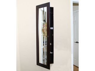 Pebble Beach Espresso Jewelry Armoire   Wall Mounted   Mirror (MSRP:$299)