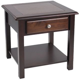 Nassau End Table With Solid Walnut Top   End Tables