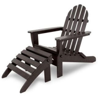 Ivy Terrace Classics Black 2 Piece Patio Adirondack Chair IVS102 1 BL
