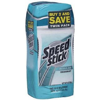 Speed Stick Regular Deodorant, 3 oz, (Pack of 2)